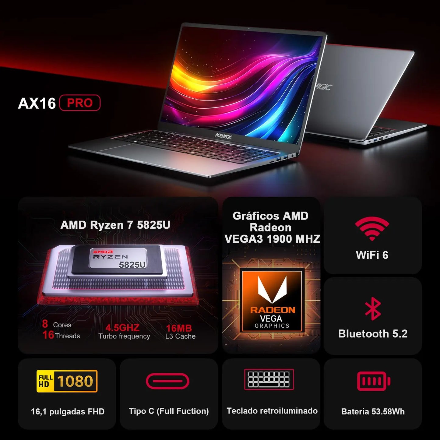 ACEMAGIC AX16Pro Gaming Laptop – Power-Packed, Portable, and Perfect for Work, Study, or Play