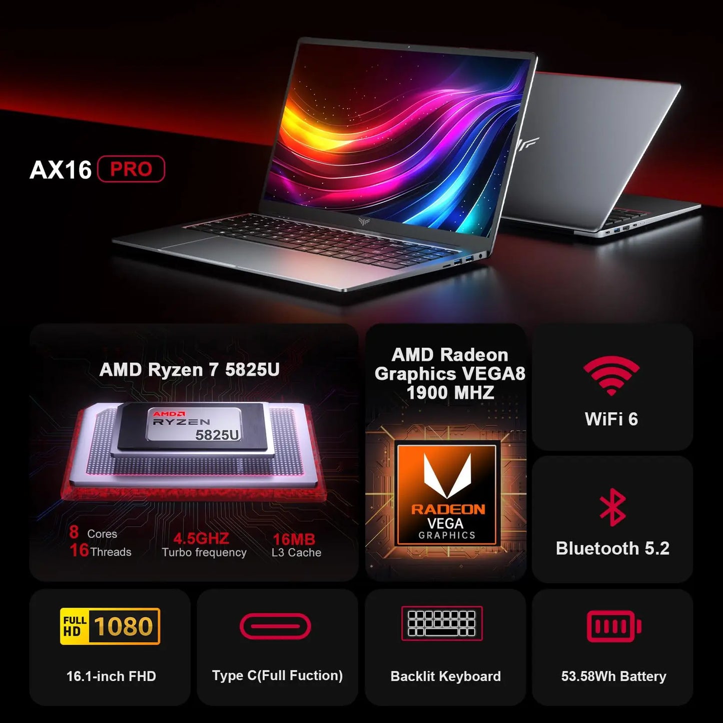 ACEMAGIC AX16Pro Gaming Laptop – Power-Packed, Portable, and Perfect for Work, Study, or Play